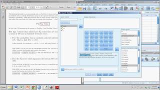Probabilities and Percentiles from a Normal Distribution with SPSS [upl. by Kcirdled291]
