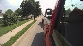 65 Turbo Diesel Hauling a 773 Bobcat  GoPro View [upl. by Lilllie]