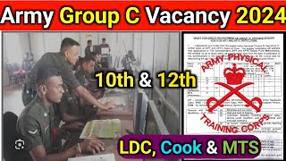 Army Group C Recruitment 2024 🪖 in AIPT amp APTC Depot Pune for LDC Cook amp MTS Post armyvacancy [upl. by Mensch]