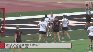 FHNE girls lacrosse drops to Brighton 86 in state final [upl. by Eadnus]