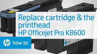 Replace the ink cartridges and the printhead  HP Officejet Pro K8600 Printer  HP Support [upl. by Etteroma]