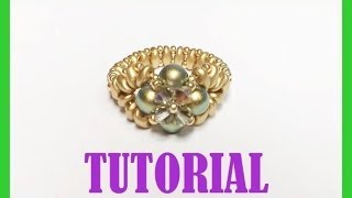 Tutorial come fare un anello con perline Anello Iridescenze Decò [upl. by Shannen629]