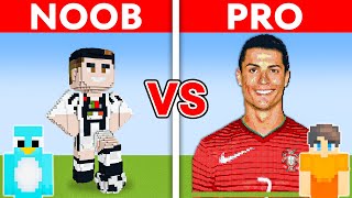 NOOB vs PRO CRISTIANO RONALDO HOUSE BUILD CHALLENGE in Minecraft [upl. by Fesuoy457]