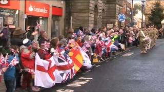 Morpeth welcomes home Fusiliers [upl. by Rafferty432]