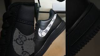 Gucci x black Nike Air Force 1 Low custom shoes [upl. by Clava999]