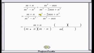 Aplicación de los casos de factorizaciónDivisión de expresiones racionales35wmv [upl. by Eul]