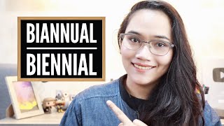 English Grammar Biennial and Biannual [upl. by Anaizit]