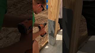 Installing Posts for a Barndominium construction shorts youtubeshorts [upl. by Adnolor]