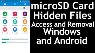 Access and remove hidden folders and files on Android and Windows Phone SD Card [upl. by Aelgna]