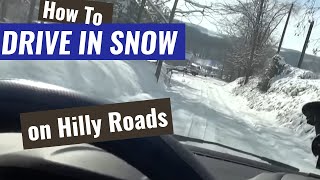 How to Drive in Snow on Hilly Roads  Traction Control Does Not Always Help [upl. by Langelo]