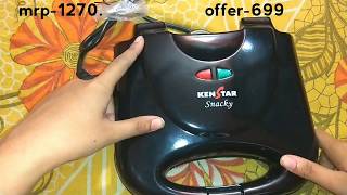 Sandwich maker reviewKenstar Sandwich makerFlipkart shopping review [upl. by Naivad470]