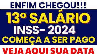 CHEGOU O DIA 13º INSS ANTECIPADO  VAI TER PAGAMENTO  CALENDÁRIO COMPLETO 2024 APOSENTADOS INSS [upl. by Ecilegna]