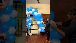 Birthday decorations 🩵decoration budget baloondecoration youtube diycraft vlog diyideas diy [upl. by Eelyam267]