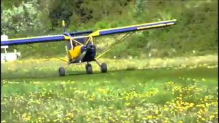 Grass field landing  steep approach in the Zenith CH 701 Sky Jeep [upl. by Adnicul]