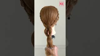 Whimsical Braided Ponytail Hairstyle with Ribbon Tutorial  Upgrade Your Look [upl. by Airol170]