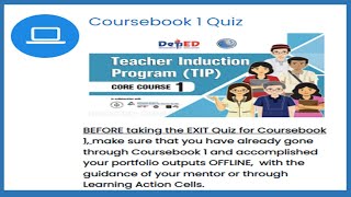 TIP Course Book Quiz 1 Answer key  Deped LMS [upl. by Ynavoeg]