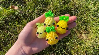 Loomigurmi Pineapple TutorialRainbow Loom [upl. by Besnard]