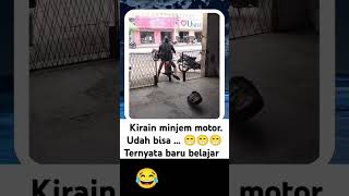 Minjem kirain udah bisa  funnyvideo nabrakmobil ngakak [upl. by Horvitz914]