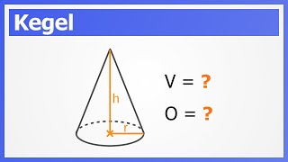 Kegel  Volumen und Oberflächeninhalt berechnen  How to Mathe [upl. by Marlene841]