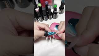 Blue Gradient Plaid Nail Art Buy here wwwyokefellowbeautycom yokefellow nails nailart [upl. by Eceerehs]