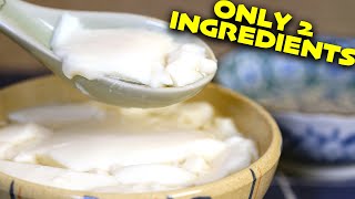 The Easiest 2Ingredient Chinese Tofu Pudding 豆腐花 [upl. by Ierna]