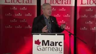 Marc Garneau Launch Speech  Discours de Marc Garneau [upl. by Yrome483]