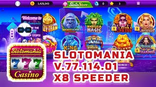 Slotomania Casino Slots Games Version 7711401 X8 Speeder Gameplay [upl. by Hoeve536]