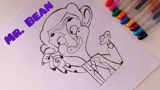 Easy Drawing Of A Cartoon Character Mr Bean Step By Step Tutorial for Beginners How To Draw [upl. by Koa]