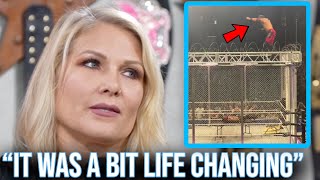 Beth Phoenix Reacts To Edge Jumping Off Of A Cage [upl. by Oman]