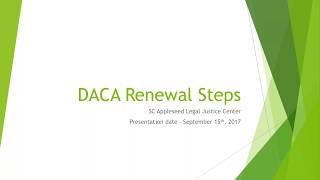 DACA Renewal Webinar [upl. by Kcirevam]