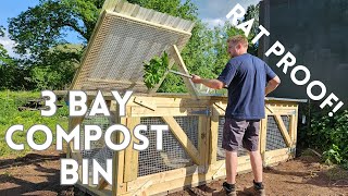 Rat Proof Compost Bin How to Make A Three Bay Compost Bin [upl. by Suiradel798]