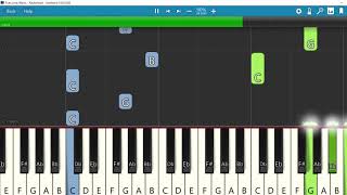 True Love Waits Radiohead Piano Tutorial MIDI Synthesia [upl. by Kasevich]