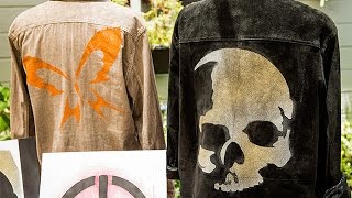 How To  Orly Shanis DIY Stencil and Spray Paint Jacket  Home amp Family [upl. by Novaelc761]