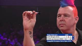 HappyBet European Darts Open final  Michael van Gerwen v Peter Wright [upl. by Ayimat]