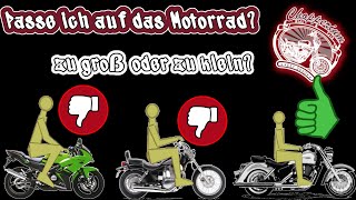 📏Zu groß oder zu klein für das Motorrad  Größencheck 💪 [upl. by Ahsiemak]