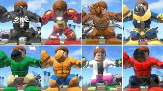 Curt Connors Perform Lizard Transform Animation wAll BigFig Characters in LEGO Marvel Super Heroes [upl. by Ynavoeg]