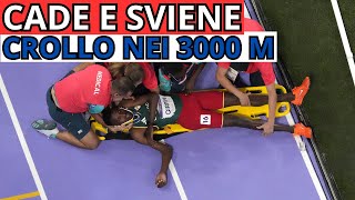 CADUTA CHOC ATLETA PERDE CONOSCENZA NEI 3000 M DURANTE LE OLIMPIADI [upl. by Lean796]