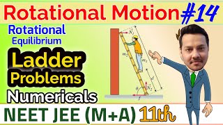 Ladder Problems Rotational Equilibrium rotationaldynamics  Lec 14  NEET JEEMA11th Jabish Sir [upl. by Bilek890]