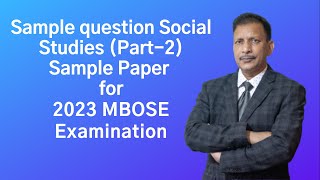 MBOSE Class 10 Sample Questions Social Studies Part2 for 2023 [upl. by Euqinahc942]