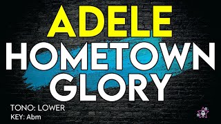 Adele  In My Hometown  Karaoke Instrumental  Lower [upl. by Jc]