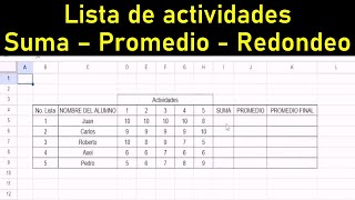 Como redondear el promedio de calificaciones en excel [upl. by Eimia]