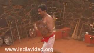 Urumi spring sword Kalarippayattu Martial arts India [upl. by Ardnosak447]