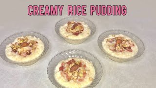 Rice Pudding  Classic and Creamy Rice Pudding using Arborio Rice [upl. by Idrahs]