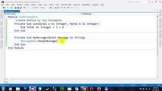 Creating Sub Procedures in VB NET 2012 [upl. by Sosna]