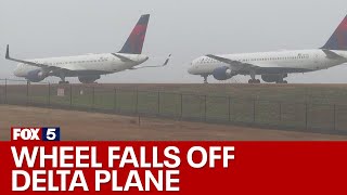 Delta plane loses nose wheel at Atlanta airport  FOX 5 News [upl. by Tim]