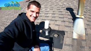 Roofing how to replace pipe boot flashing with an Oatey roof pipe flashing boot [upl. by Aigil]