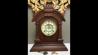 Clock Strike Chime Sound Skeleton ANSONIA Pendulum Mantel  Item 767  Adelaide Clocks [upl. by Suhpesoj]