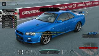 Gran Turismo 7  Daily Race A  Nissan R34 GTR Vspec II Nur 02  Watkens Glen  Road Car [upl. by Yasibit495]