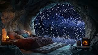 Relax In A Cozy Winter Cave 😴  Winter Ambience  No Ads during Video  3 hours [upl. by Yrtsed]