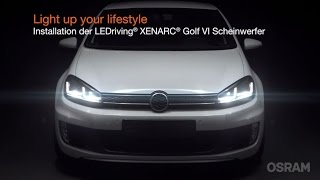 OSRAM LEDriving XENARC Scheinwerfer für Golf VI Installationsvideo [upl. by Ahselrac]